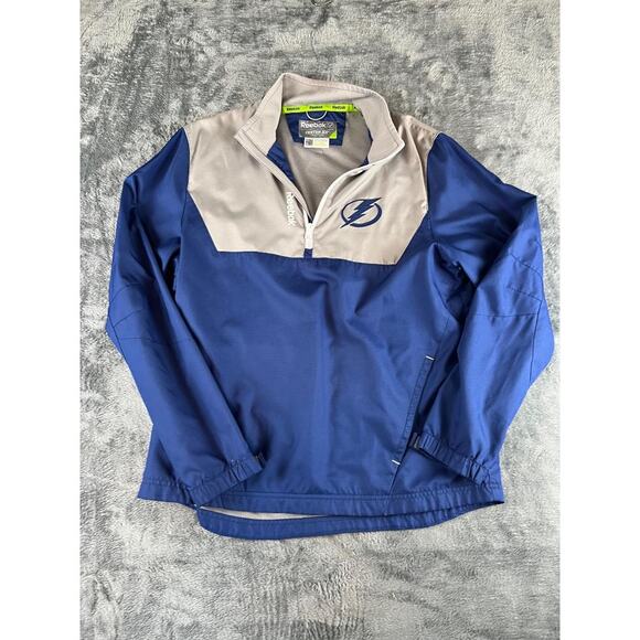 Reebok NHL Center Ice Tampa Bay Lightning ¼ Zip Pullover Jacket Size S - Picture 1 of 9